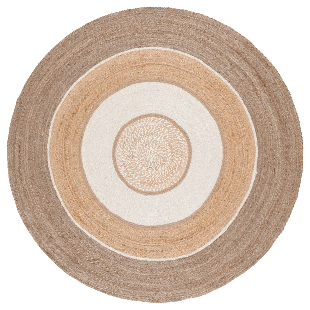 Safavieh Natural Handwoven Jute Round Area Rug - Timeless Elegance For Any Room, Durable And Stylish Décor Natural ,Grey Jute Nfb535f-3r