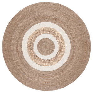 Safavieh Natural Handwoven Jute Round Area Rug - Elegant 3' Diameter Design For Stylish Home Décor Upgrade Natural ,Grey Jute Nfb536f-5r