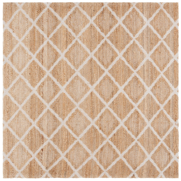 Safavieh Natural Fiber 657a Rug - Elegant Ivory Design, Eco-friendly Jute & Cotton Blend For Timeless Style Natural ,Ivory 80% Jute 20% Cotton Nfb657a-8