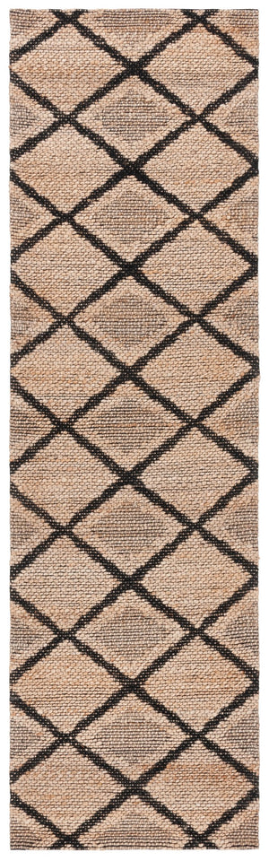 Safavieh Natural Fiber 657a Rug - Elegant Ivory Design, Eco-friendly Jute & Cotton Blend For Timeless Style Natural ,Black 80% Jute 20% Cotton Nfb657z-28