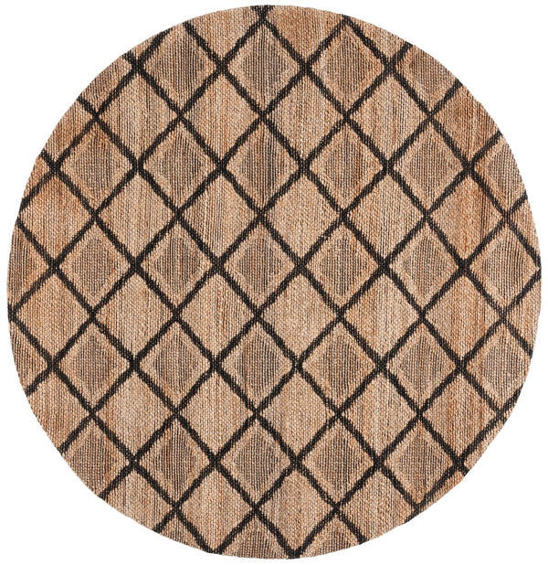 Safavieh Natural Fiber 657a Rug - Elegant Ivory Design, Eco-friendly Jute & Cotton Blend For Timeless Style Natural ,Black 80% Jute 20% Cotton Nfb657z-28