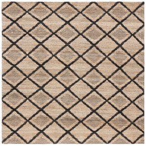 Safavieh Natural Fiber 657a Rug - Elegant Ivory Design, Eco-friendly Jute & Cotton Blend For Timeless Style Natural ,Black 80% Jute 20% Cotton Nfb657z-28