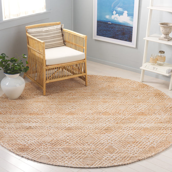 Safavieh Natural Area Rug - Handloomed Jute & Cotton Blend In Elegant Ivory Tones For Timeless Home Decor Natural ,Ivory 80% Jute 20% Cotton Nfb658a-8