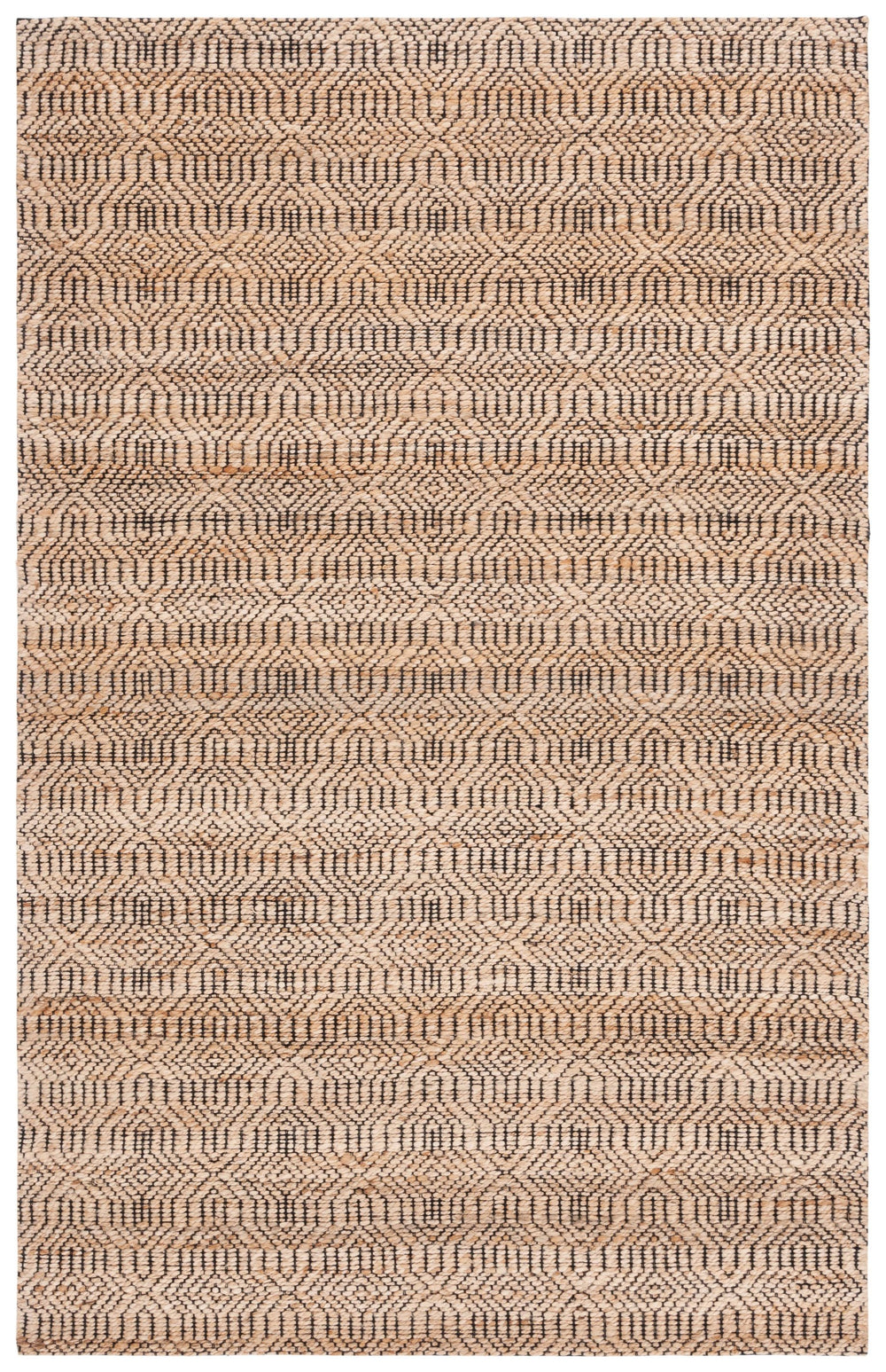 Safavieh Natural Fiber Area Rug – Handloomed Jute & Cotton Blend For Timeless Style And Elegance In Any Space Natural ,Black 80% Jute 20% Cotton Nfb659z-7r
