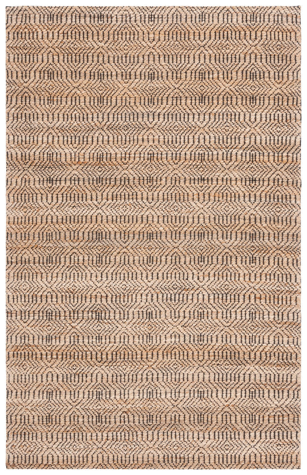 Safavieh Natural Fiber Area Rug – Handloomed Jute & Cotton Blend For Timeless Style And Elegance In Any Space Natural ,Black 80% Jute 20% Cotton Nfb659z-7r