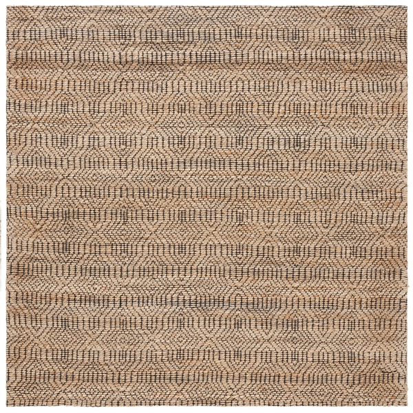 Safavieh Natural Fiber Area Rug – Handloomed Jute & Cotton Blend For Timeless Style And Elegance In Any Space Natural ,Black 80% Jute 20% Cotton Nfb659z-7r