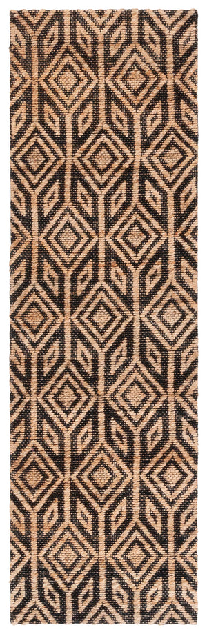 Safavieh Natural Fiber Rug - Luxurious Jute And Cotton Blend For Elegant Home Décor And Versatile Style Natural ,Black 80% Jute 20% Cotton Nfb660z-28