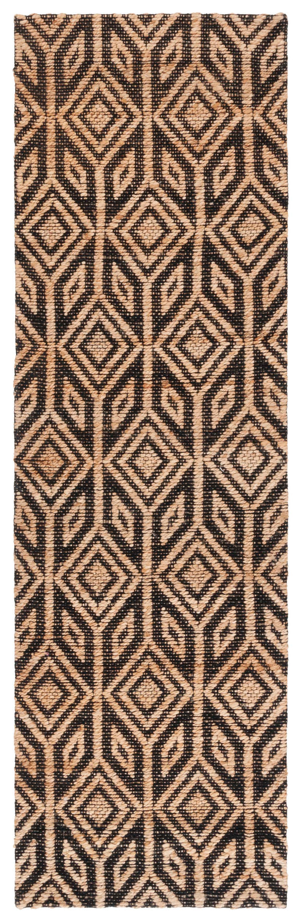 Safavieh Natural Fiber Rug - Luxurious Jute And Cotton Blend For Elegant Home Décor And Versatile Style Natural ,Black 80% Jute 20% Cotton Nfb660z-28
