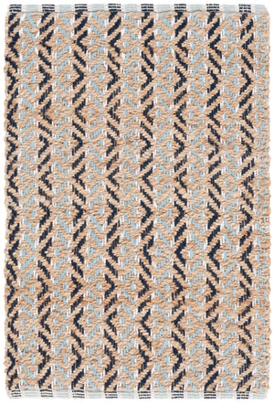 Safavieh Natural Fiber Area Rug - Handcrafted Teal And Jute Home Decor For Cozy Modern Living Spaces Natural ,Turquoise 80% Jute,20% Cotton Nfb661k-4