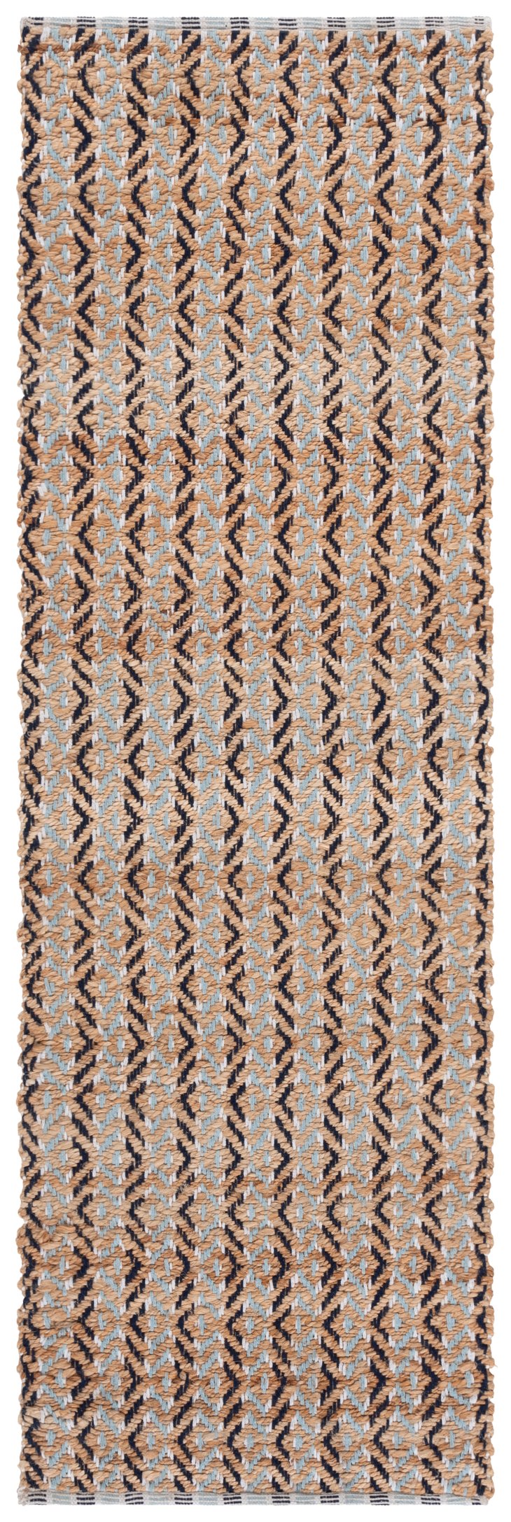 Safavieh Natural Fiber Runner Rug - Bohemian Elegance In Eco-friendly Jute And Cotton For Your Home Decor Natural ,Black 80% Jute,20% Cotton Nfb661z-7r