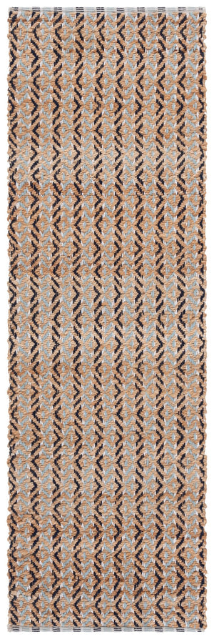 Safavieh Natural Fiber Runner Rug - Bohemian Elegance In Eco-friendly Jute And Cotton For Your Home Decor Natural ,Turquoise 80% Jute,20% Cotton Nfb661k-28