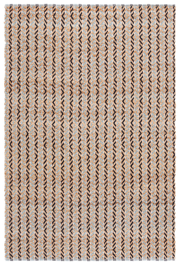 Safavieh Natural Fiber Area Rug - Handcrafted Teal And Jute Home Decor For Cozy Modern Living Spaces Natural ,Turquoise 80% Jute,20% Cotton Nfb661k-4