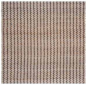 Safavieh Natural Fiber Runner Rug - Bohemian Elegance In Eco-friendly Jute And Cotton For Your Home Decor Natural ,Turquoise 80% Jute,20% Cotton Nfb661k-7sq