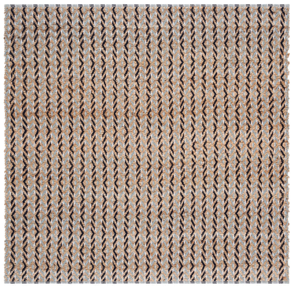 Safavieh Natural Fiber Area Rug - Handcrafted Teal And Jute Home Decor For Cozy Modern Living Spaces Natural ,Turquoise 80% Jute,20% Cotton Nfb661k-4