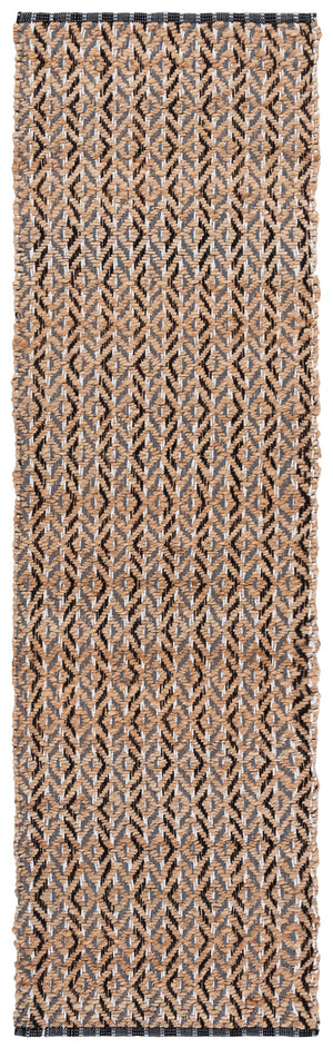 Safavieh Natural Fiber Runner Rug - Bohemian Elegance In Eco-friendly Jute And Cotton For Your Home Decor Natural ,Black 80% Jute,20% Cotton Nfb661z-28