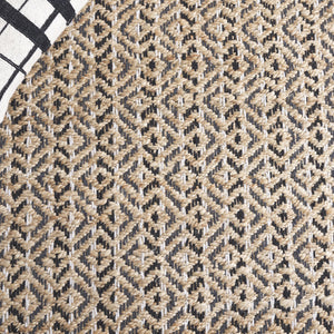 Safavieh Natural Fiber Runner Rug - Bohemian Elegance In Eco-friendly Jute And Cotton For Your Home Decor Natural ,Black 80% Jute,20% Cotton Nfb661z-5