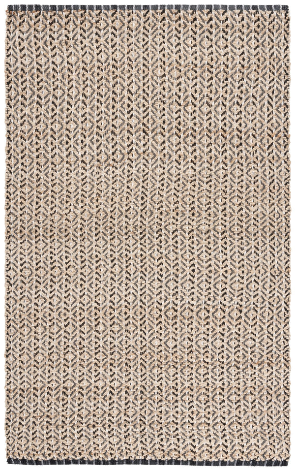 Safavieh Natural Fiber Runner Rug - Bohemian Elegance In Eco-friendly Jute And Cotton For Your Home Decor Natural ,Black 80% Jute,20% Cotton Nfb661z-5