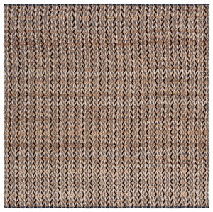 Safavieh Natural Fiber Area Rug - Handcrafted Teal And Jute Home Decor For Cozy Modern Living Spaces Natural ,Black 80% Jute,20% Cotton Nfb661z-9