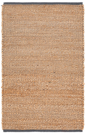 Safavieh Natural Flat-Weave Jute Cotton Rug In Grey-Natural Tones — Low-Profile, Eco-Friendly Handwoven Accent 4'-0" x 6'-0" NFB662F-4
