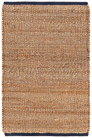 Safavieh Natural Handwoven Jute-Cotton Flatweave Rug In Navy & Neutral — Low-Profile, Durable, Coastal-Ready 8X10 8'-0" x 10'-0" NFB662N-8