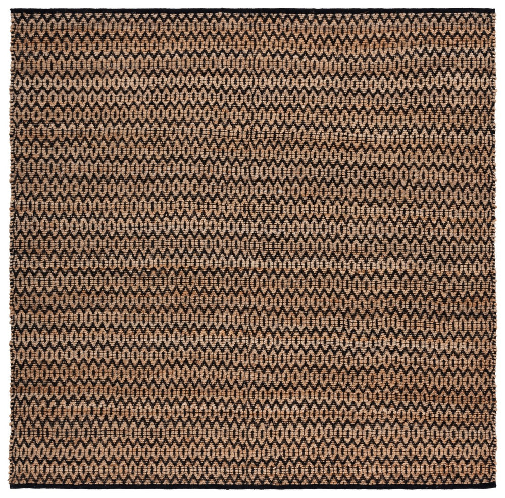 Safavieh Natural Fiber Handwoven Hemp Area Rug – Elegant Timeless Design For Modern Living Spaces Natural ,Black Hemp Nfb701z-10