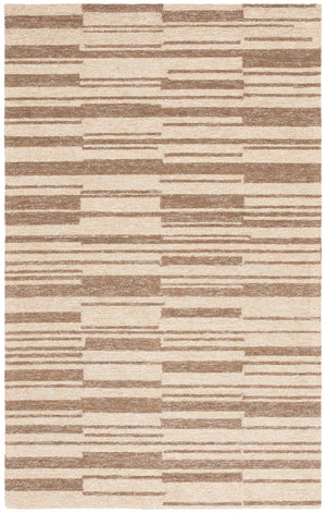 Safavieh Natural Hand-tufted Area Rug In Elegant Striped Pattern – Soft Jute, Wool & Cotton Blend For Cozy Spaces Natural ,Brown 50% Jute 30% Wool 20% Cotton Nfb726t-4