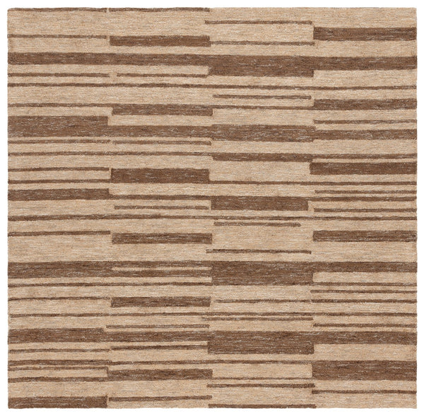 Safavieh Natural Elegance Hand-tufted Runner Rug With Premium Jute, Wool, And Cotton For Stylish Spaces Natural ,Brown 50% Jute 30% Wool 20% Cotton Nfb726t-6sq