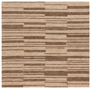 Safavieh Natural Hand-tufted Area Rug In Elegant Striped Pattern – Soft Jute, Wool & Cotton Blend For Cozy Spaces Natural ,Brown 50% Jute 30% Wool 20% Cotton Nfb726t-4