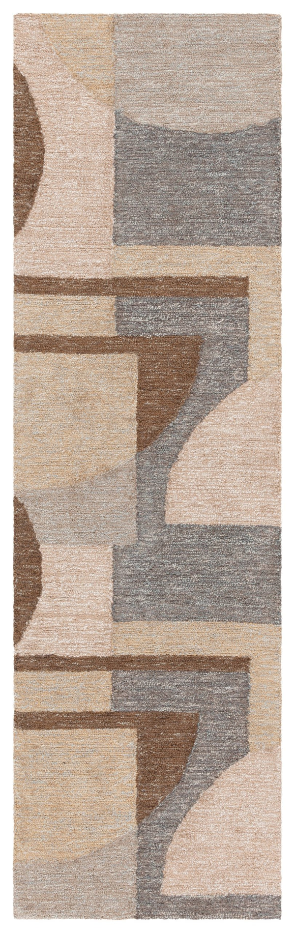 Safavieh Natural Runner Rug – Hand-tufted Geometric Design In Elegant Neutral Tones For Modern Spaces Natural ,Grey 50% Jute 30% Wool 20% Cotton Nfb727f-28