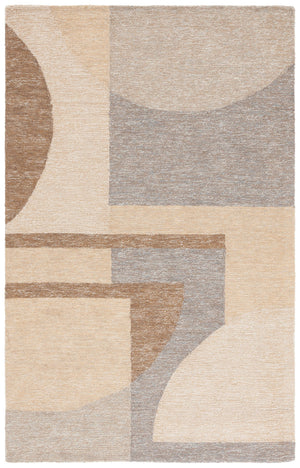 Safavieh Natural Runner Rug – Hand-tufted Geometric Design In Elegant Neutral Tones For Modern Spaces Natural ,Grey 50% Jute 30% Wool 20% Cotton Nfb727f-5