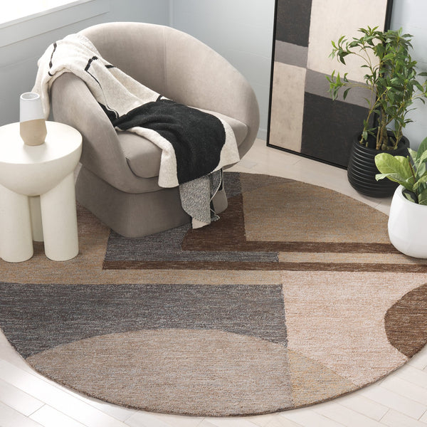 Safavieh Natural Runner Rug – Hand-tufted Geometric Design In Elegant Neutral Tones For Modern Spaces Natural ,Grey 50% Jute 30% Wool 20% Cotton Nfb727f-6r