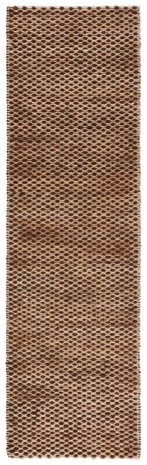 Safavieh Natural Fiber Area Rug - Handcrafted Jute In Brown, 6' Square - Timeless Comfort & Style For Home Natural ,Dark Brown Jute Nfb776t-8