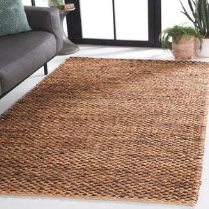 Safavieh Natural Fiber Area Rug - Handcrafted Jute In Brown, 6' Square - Timeless Comfort & Style For Home Natural ,Dark Brown Jute Nfb776t-8