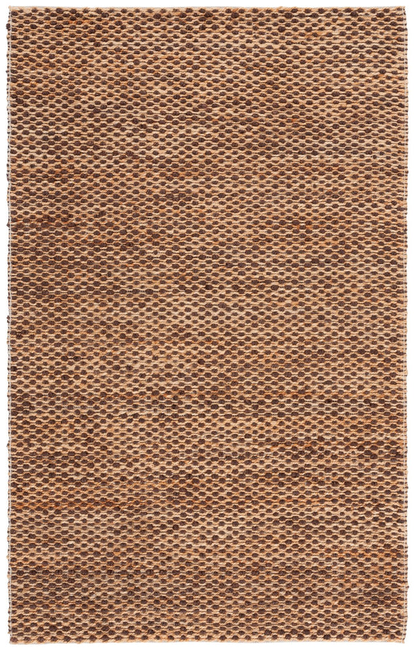 Safavieh Natural Fiber Area Rug - Handcrafted Jute In Brown, 6' Square - Timeless Comfort & Style For Home Natural ,Dark Brown Jute Nfb776t-8