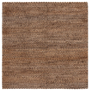 Safavieh Natural Fiber Area Rug - Handcrafted Jute In Brown, 6' Square - Timeless Comfort & Style For Home Natural ,Dark Brown Jute Nfb776t-8