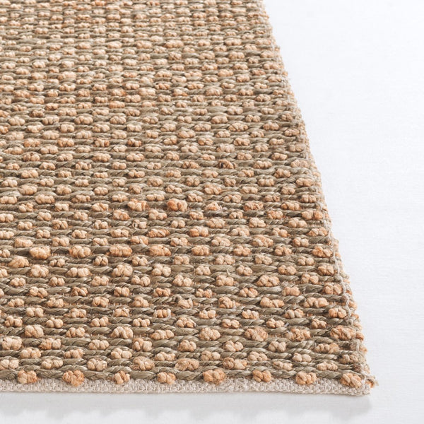 Safavieh Natural Fiber Area Rug - Handcrafted Jute In Brown, 6' Square - Timeless Comfort & Style For Home Natural ,Green Jute Nfb776y-4
