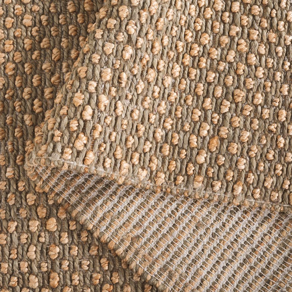 Safavieh Natural Fiber Area Rug - Handcrafted Jute In Brown, 6' Square - Timeless Comfort & Style For Home Natural ,Green Jute Nfb776y-4