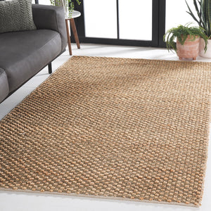 Safavieh Natural Fiber Area Rug - Handcrafted Jute In Brown, 6' Square - Timeless Comfort & Style For Home Natural ,Green Jute Nfb776y-4
