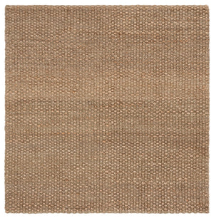 Safavieh Natural Fiber Area Rug - Handcrafted Jute In Brown, 6' Square - Timeless Comfort & Style For Home Natural ,Green Jute Nfb776y-4