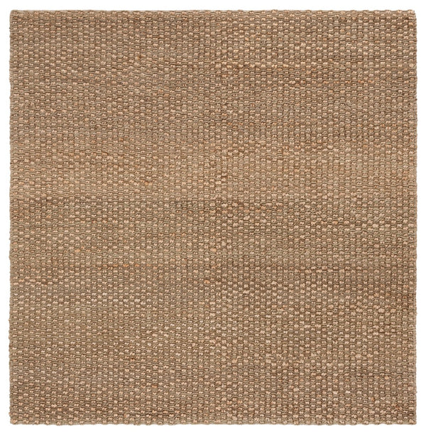 Safavieh Natural Fiber Area Rug - Handcrafted Jute In Brown, 6' Square - Timeless Comfort & Style For Home Natural ,Green Jute Nfb776y-4