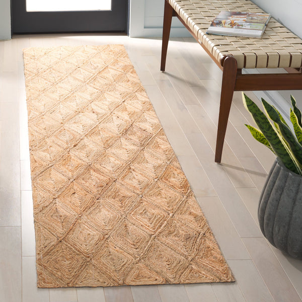 Safavieh Natural Hand-loomed Jute Area Rug - Artisanal Elegance With Textured Diamond Pattern For Cozy Spaces Natural Jute Pile Nfb825a-29