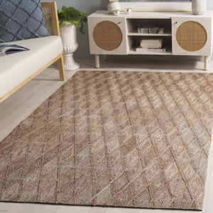 Safavieh Natural Hand-loomed Jute Area Rug - Artisanal Elegance With Textured Diamond Pattern For Cozy Spaces Natural Jute Pile Nfb825a-29