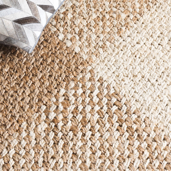 Safavieh Natural Hand Woven Area Rug - Luxurious Jute And Cotton Blend For Cozy, Earthy Home Décor Natural ,Bleach 65% Jute,35% Cotton Nfb875a-6