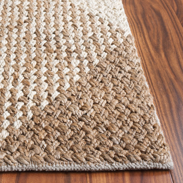 Safavieh Natural Hand Woven Area Rug - Luxurious Jute And Cotton Blend For Cozy, Earthy Home Décor Natural ,Bleach 65% Jute,35% Cotton Nfb875a-6