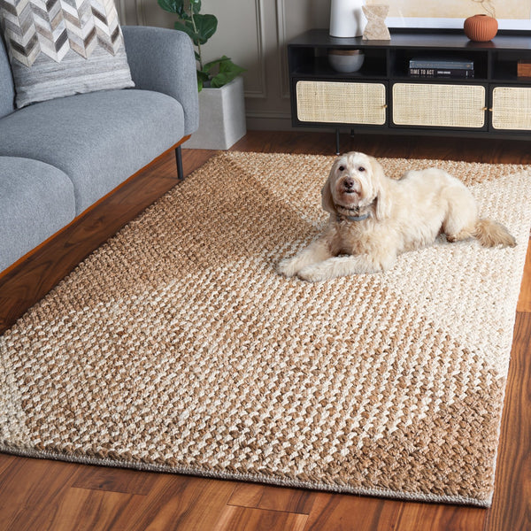 Safavieh Natural Hand-woven Area Runner Rug In Elegant Natural And Bleached Hues For Timeless Decor Appeal Natural ,Bleach 65% Jute,35% Cotton Nfb875a-5