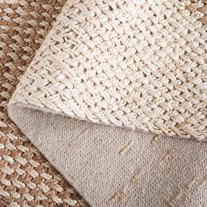 Safavieh Natural Hand Woven Area Rug - Luxurious Jute And Cotton Blend For Cozy, Earthy Home Décor Natural ,Bleach 65% Jute,35% Cotton Nfb875a-6