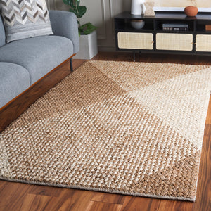Safavieh Natural Hand Woven Area Rug - Luxurious Jute And Cotton Blend For Cozy, Earthy Home Décor Natural ,Bleach 65% Jute,35% Cotton Nfb875a-6