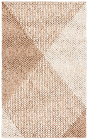 Safavieh Natural Hand Woven Area Rug - Luxurious Jute And Cotton Blend For Cozy, Earthy Home Décor Natural ,Bleach 65% Jute,35% Cotton Nfb875a-6