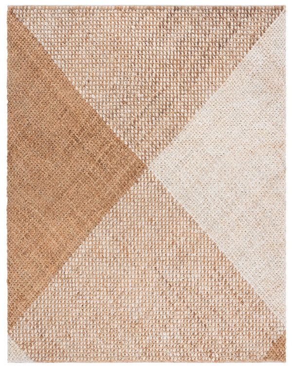 Safavieh Natural Hand Woven Area Rug - Luxurious Jute And Cotton Blend For Cozy, Earthy Home Décor Natural ,Bleach 65% Jute,35% Cotton Nfb875a-6