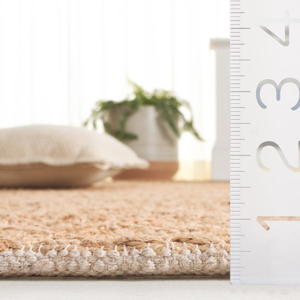 Safavieh Natural Area Rug - Handcrafted Jute & Cotton Flatweave, Lightweight Design For Cozy Modern Spaces Natural 65% Jute & 35% Cotton Nfb876a-9